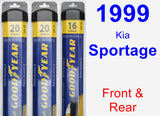 Front & Rear Wiper Blade Pack for 1999 Kia Sportage - Assurance