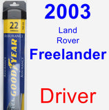 Driver Wiper Blade for 2003 Land Rover Freelander - Assurance