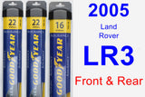 Front & Rear Wiper Blade Pack for 2005 Land Rover LR3 - Assurance