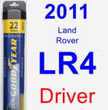 Driver Wiper Blade for 2011 Land Rover LR4 - Assurance