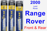 Front & Rear Wiper Blade Pack for 2000 Land Rover Range Rover - Assurance