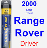 Driver Wiper Blade for 2000 Land Rover Range Rover - Assurance
