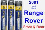 Front & Rear Wiper Blade Pack for 2001 Land Rover Range Rover - Assurance