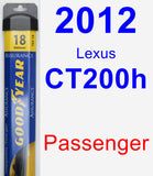 Passenger Wiper Blade for 2012 Lexus CT200h - Assurance