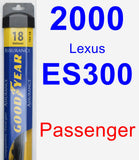 Passenger Wiper Blade for 2000 Lexus ES300 - Assurance