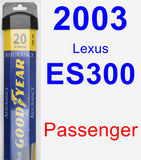 Passenger Wiper Blade for 2003 Lexus ES300 - Assurance