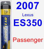 Passenger Wiper Blade for 2007 Lexus ES350 - Assurance