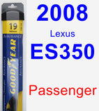 Passenger Wiper Blade for 2008 Lexus ES350 - Assurance