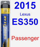 Passenger Wiper Blade for 2015 Lexus ES350 - Assurance