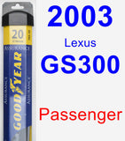 Passenger Wiper Blade for 2003 Lexus GS300 - Assurance