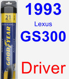 Driver Wiper Blade for 1993 Lexus GS300 - Assurance