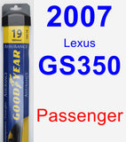 Passenger Wiper Blade for 2007 Lexus GS350 - Assurance