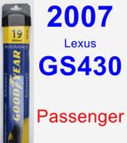 Passenger Wiper Blade for 2007 Lexus GS430 - Assurance