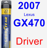 Driver Wiper Blade for 2007 Lexus GX470 - Assurance