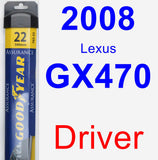 Driver Wiper Blade for 2008 Lexus GX470 - Assurance