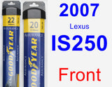 Front Wiper Blade Pack for 2007 Lexus IS250 - Assurance