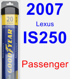 Passenger Wiper Blade for 2007 Lexus IS250 - Assurance