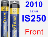 Front Wiper Blade Pack for 2010 Lexus IS250 - Assurance