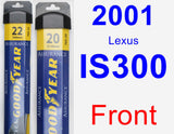 Front Wiper Blade Pack for 2001 Lexus IS300 - Assurance