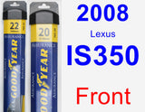 Front Wiper Blade Pack for 2008 Lexus IS350 - Assurance