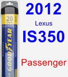 Passenger Wiper Blade for 2012 Lexus IS350 - Assurance