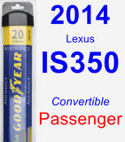 Passenger Wiper Blade for 2014 Lexus IS350 - Assurance