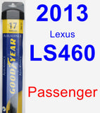 Passenger Wiper Blade for 2013 Lexus LS460 - Assurance