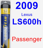 Passenger Wiper Blade for 2009 Lexus LS600h - Assurance