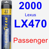 Passenger Wiper Blade for 2000 Lexus LX470 - Assurance