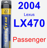 Passenger Wiper Blade for 2004 Lexus LX470 - Assurance