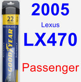 Passenger Wiper Blade for 2005 Lexus LX470 - Assurance