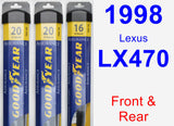 Front & Rear Wiper Blade Pack for 1998 Lexus LX470 - Assurance