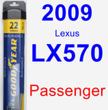 Passenger Wiper Blade for 2009 Lexus LX570 - Assurance