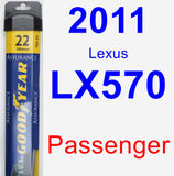 Passenger Wiper Blade for 2011 Lexus LX570 - Assurance