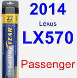 Passenger Wiper Blade for 2014 Lexus LX570 - Assurance