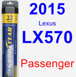 Passenger Wiper Blade for 2015 Lexus LX570 - Assurance