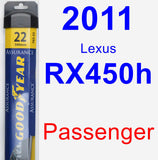 Passenger Wiper Blade for 2011 Lexus RX450h - Assurance