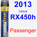 Passenger Wiper Blade for 2013 Lexus RX450h - Assurance