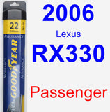 Passenger Wiper Blade for 2006 Lexus RX330 - Assurance
