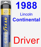 Driver Wiper Blade for 1988 Lincoln Continental - Assurance