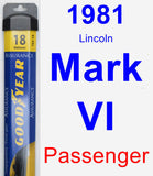 Passenger Wiper Blade for 1981 Lincoln Mark VI - Assurance