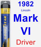 Driver Wiper Blade for 1982 Lincoln Mark VI - Assurance