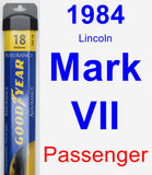 Passenger Wiper Blade for 1984 Lincoln Mark VII - Assurance