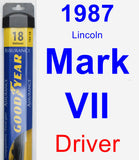 Driver Wiper Blade for 1987 Lincoln Mark VII - Assurance