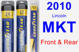Front & Rear Wiper Blade Pack for 2010 Lincoln MKT - Assurance
