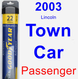 Passenger Wiper Blade for 2003 Lincoln Town Car - Assurance