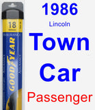 Passenger Wiper Blade for 1986 Lincoln Town Car - Assurance