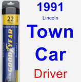 Driver Wiper Blade for 1991 Lincoln Town Car - Assurance