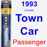 Passenger Wiper Blade for 1993 Lincoln Town Car - Assurance