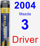 Driver Wiper Blade for 2004 Mazda 3 - Assurance